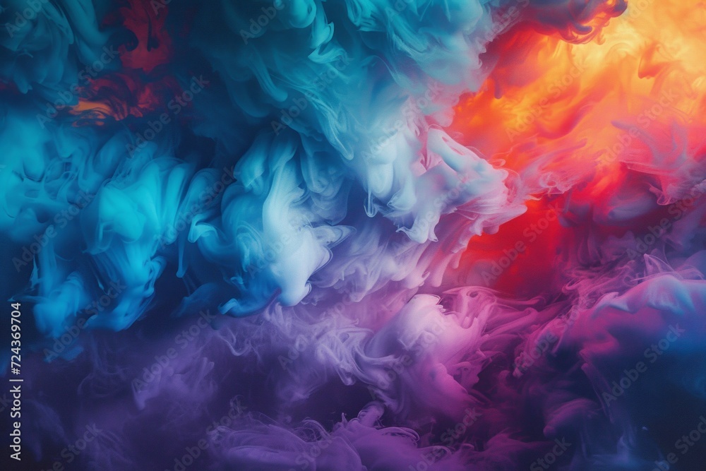 Clouds formations in saturated colors, swirls and billows