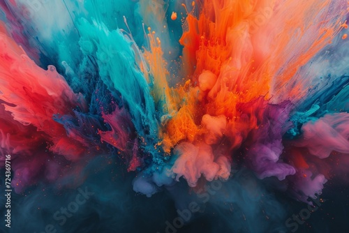 image of splash of bright colors, holi background