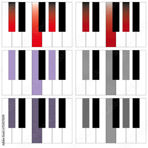 piano keys vector illustration