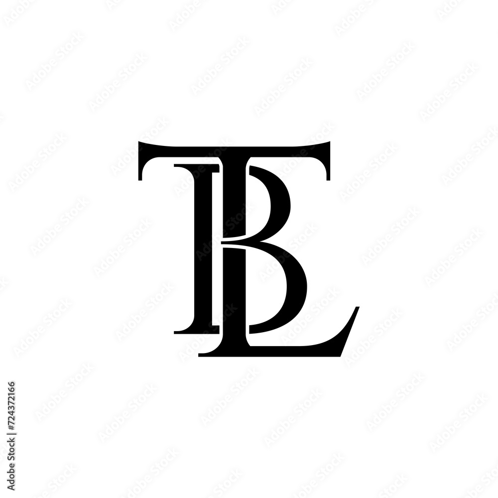 tbl lettering initial monogram logo design tbl lettering initial monogram logo design
