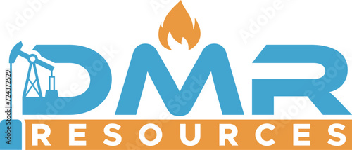 DMR Resources oil  &   gas  industrial   company logo design icon element vector photo