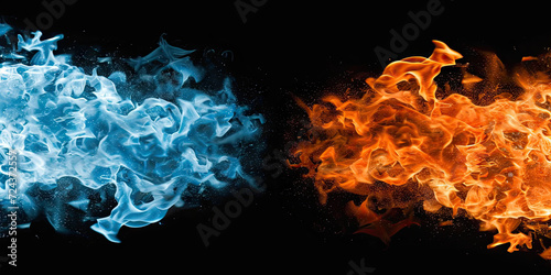 Fire and Ice element banner background