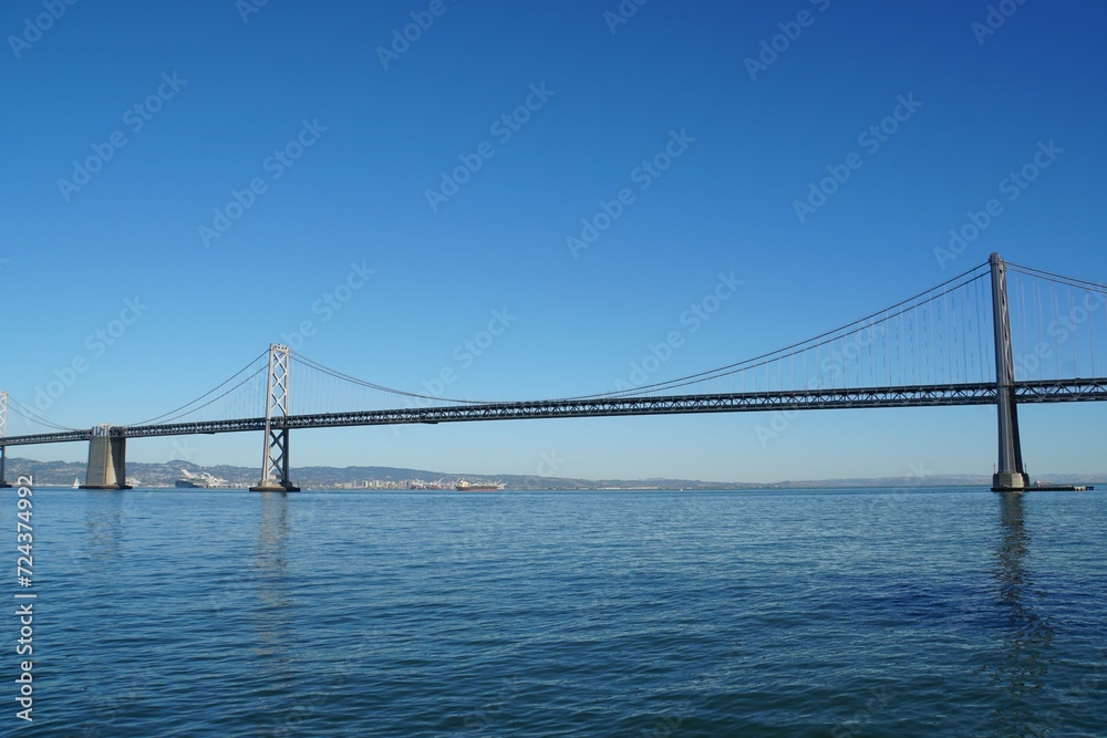 Oakland Bay Bridge over the sea - San Francisco, America