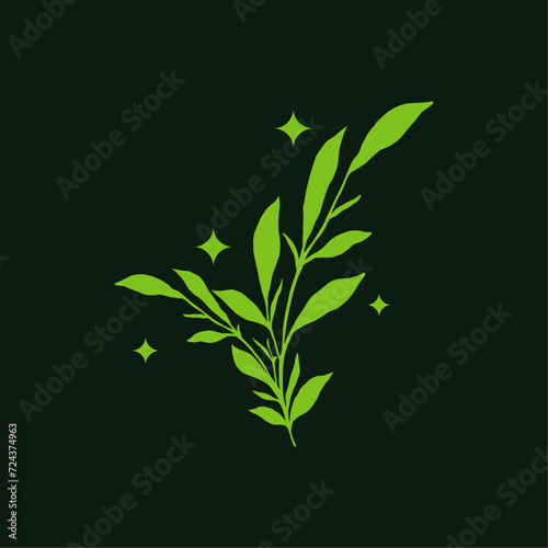 Handdrawn Plant Nature Logo