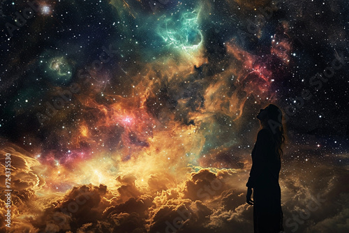 Cosmic Nebula Illuminating the Darkness of Space © ItziesDesign