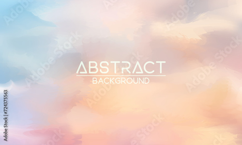 Abstract watercolor painting background with blue, green, orange, pink purple, red and yellow colors. Watercolor presentation backgrounds and texture. Fluffy smoke or cloud sky texture design