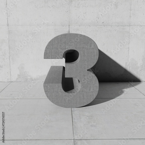 Number Three 3 3rd Third Floor Font Character Sign