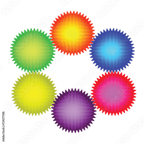Set of Many Colorful Balloons.