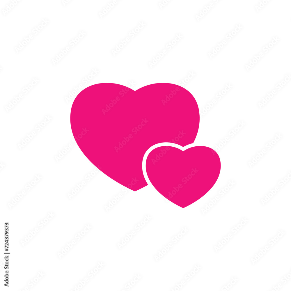 pink heart logo icon