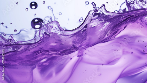 a wave of purple splashing and sloshing liquid for a sports drink marketing or product display background; room for text