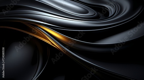 Shiny onyx surface with smooth gradients of black and gray