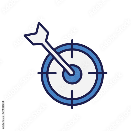 goal target icon with white background vector stock illustration