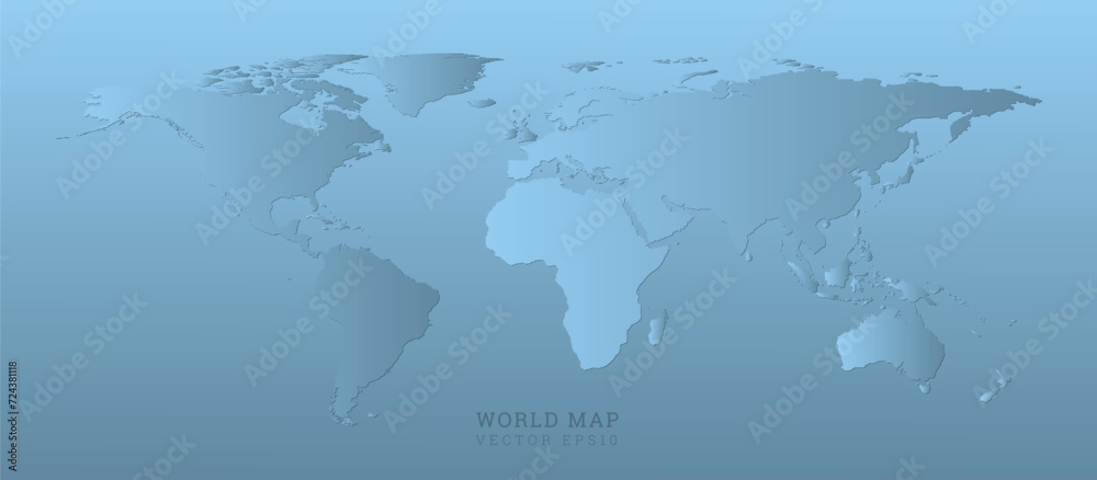 World map light blue gradient vector design for you travel website. World map light blue gradient vector design for you travel website.