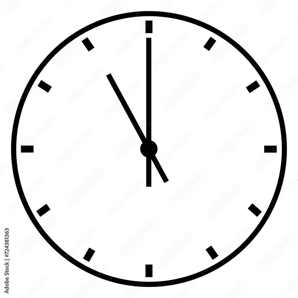 Wall Clock Icon displaying Eleven O' Clock Time Wall Clock Icon displaying Eleven O' Clock Time
