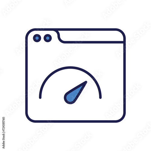 speed optimization icon with white background vector stock illustration
