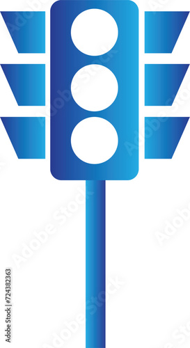 Vertical Traffic Light Vector sign design. Isolated set of red, yellow and green traffic lights.