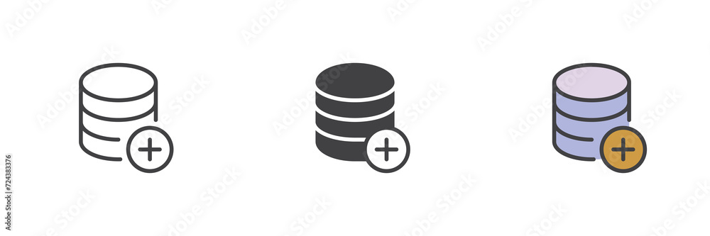 Add database different style icon set. Add database different style icon set.