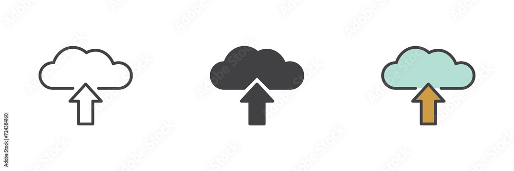 Download cloud different style icon set. Download cloud different style icon set.