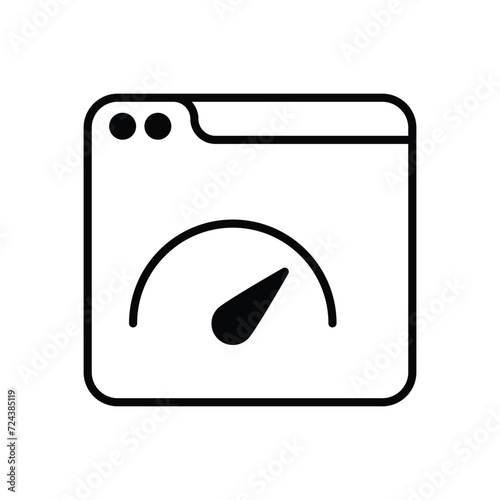 speed optimization icon with white background vector stock illustration