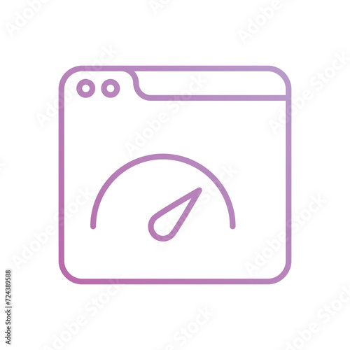 speed optimization icon with white background vector stock illustration