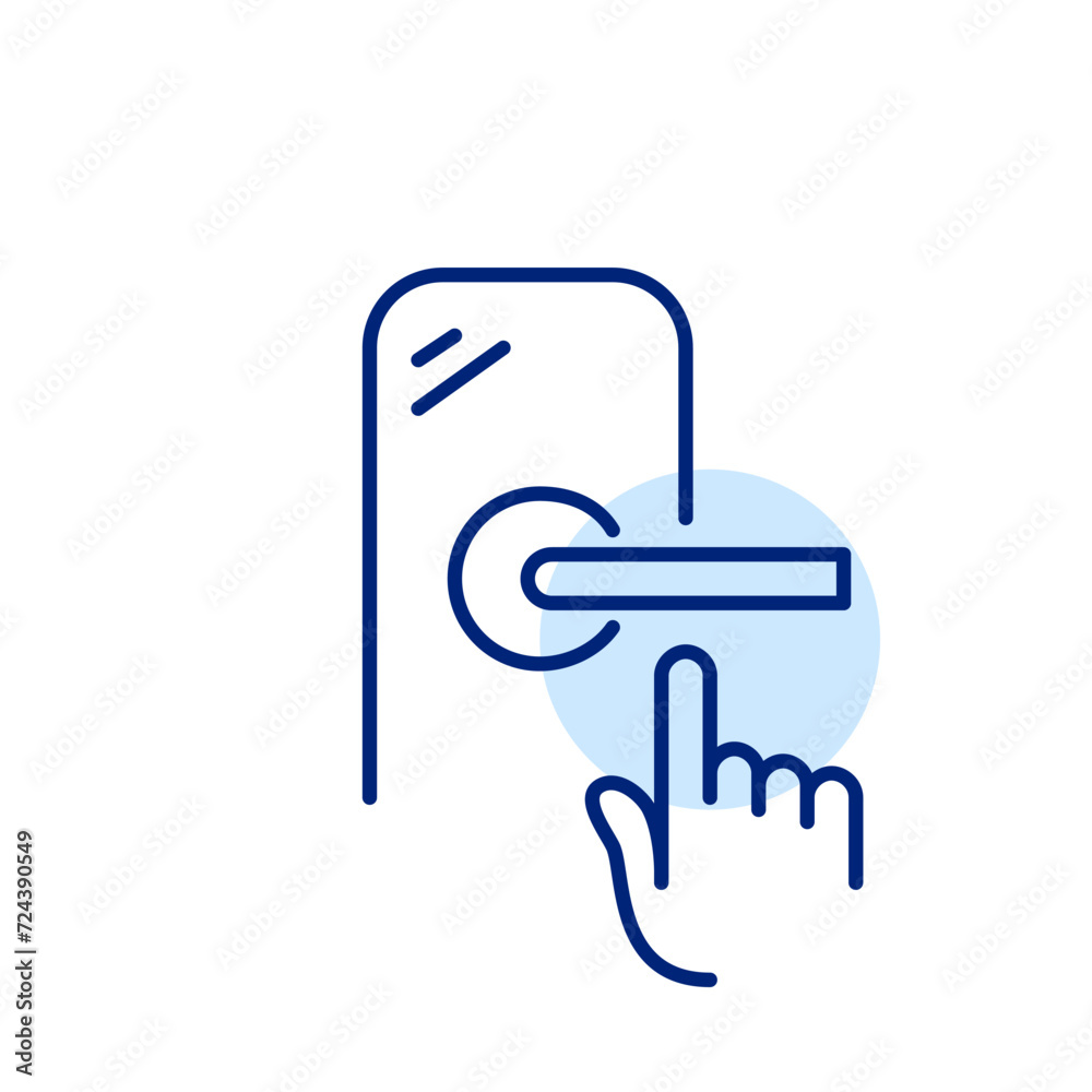 Biometric access smart lock. Pixel perfect, editable stroke icon Biometric access smart lock. Pixel perfect, editable stroke icon