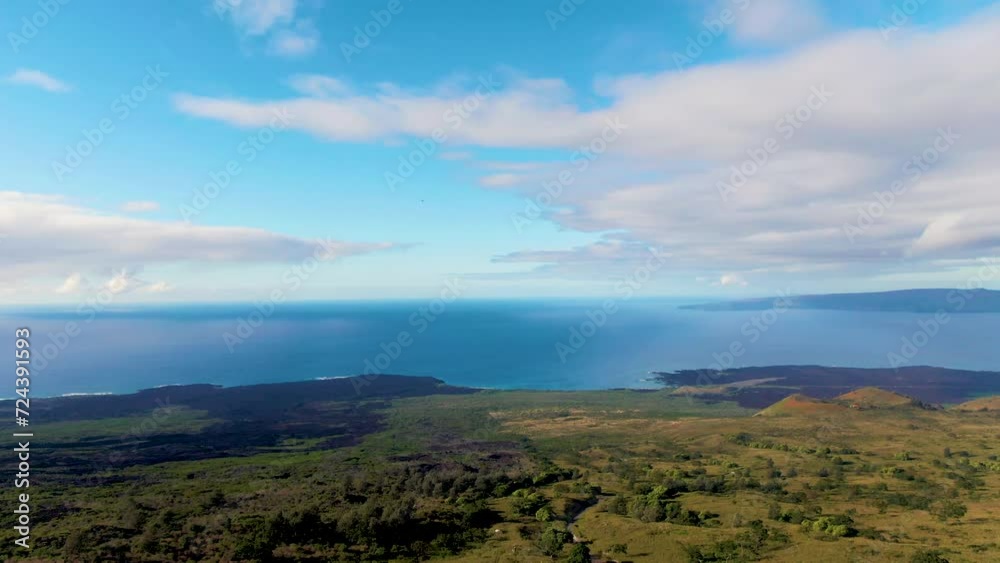 Beauty of Kanaio natural area in Hawaii island, aerial panoramic view Beauty of Kanaio natural area in Hawaii island, aerial panoramic view