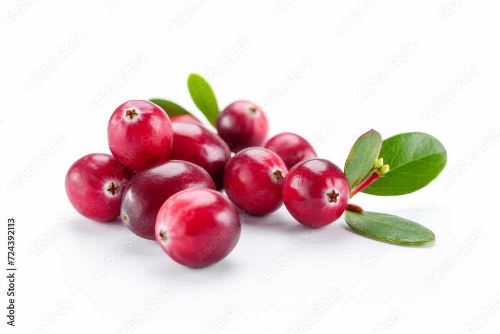 Fresh cranberries isolated on white background Fresh cranberries isolated on white background