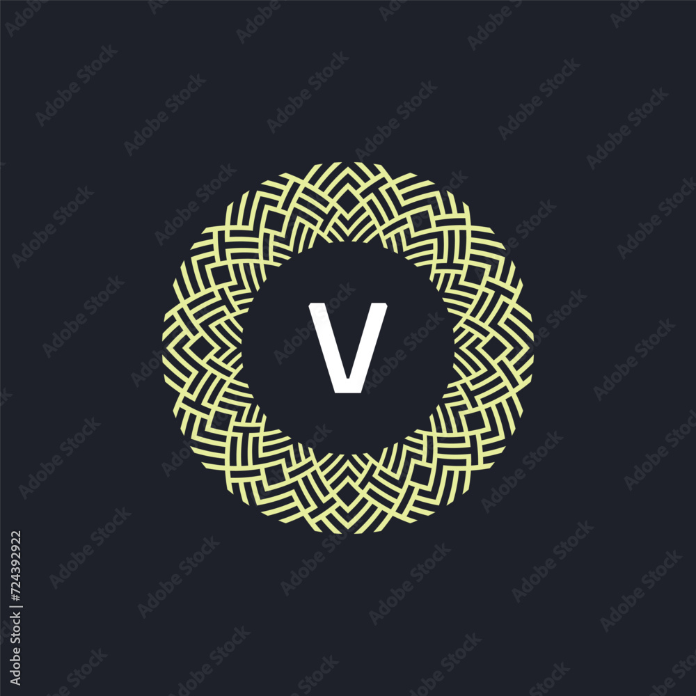 logo initials letter V. Logo emblem circle elegant and organic. logo initials letter V. Logo emblem circle elegant and organic.