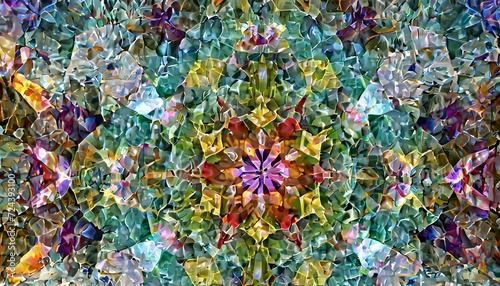 Crystal Kaleidoscope  A Multicolored Abstract Symphony in Crystal Formations 