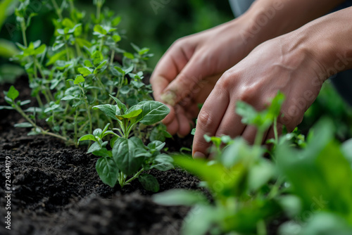 Green Thumb: Nurturing Basil Plants in Urban Environment