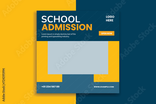 school admission social media post, admission banner design 