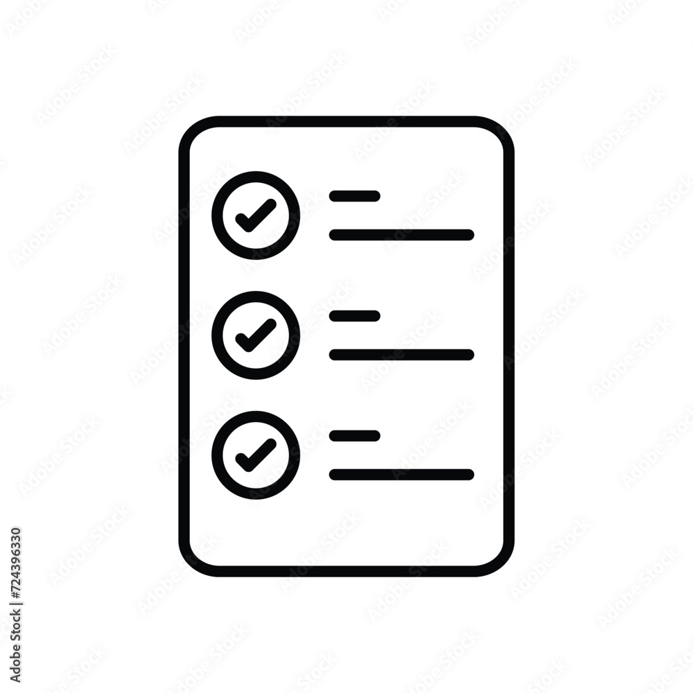Fototapeta premium task list icon with white background vector stock illustration