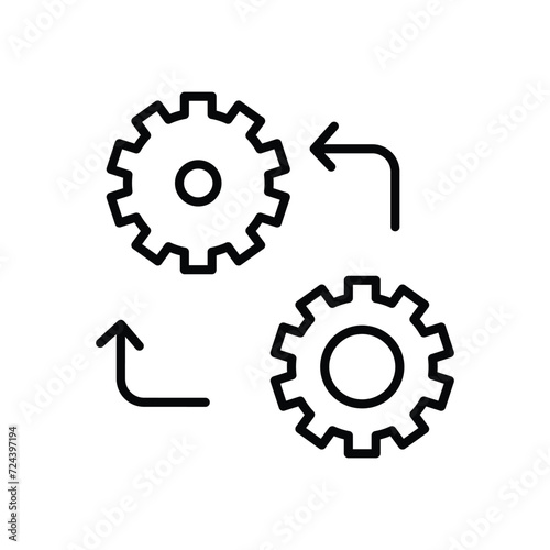implementation icon with white background vector stock illustration