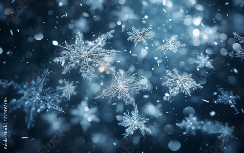 Glimmering Night Snowflakes
