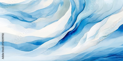 Wallpaper Mural abstract soft blue and white abstract water color ocean wave texture background. Banner Graphic Resource as background for ocean wave and water wave abstract graphics. Torontodigital.ca