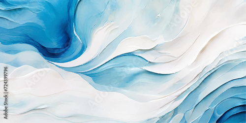 abstract soft blue and white abstract water color ocean wave texture background. Banner Graphic Resource as background for ocean wave and water wave abstract graphics.