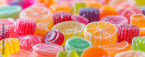 Colorful candies and jellies