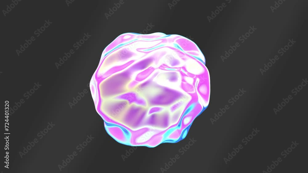 3d abstract Holographic shape  Animation 