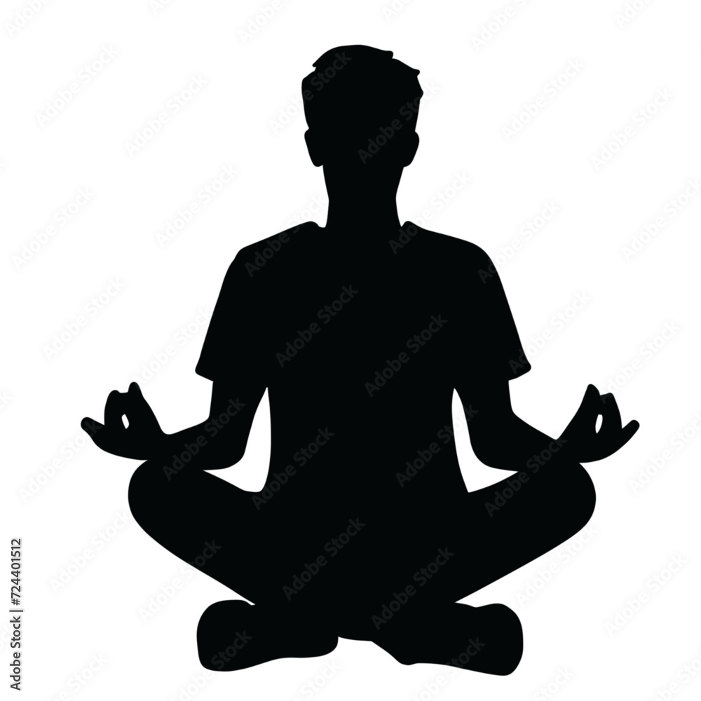 © Creativeheads - silhouette of a person meditating © Creativeheads - silhouette of a person meditating