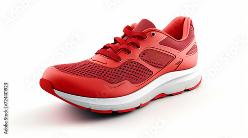 Colorful red running and fashion sneaker