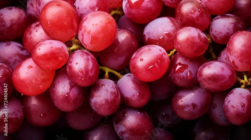 Bunch of Red grapes background, Close up and avaliable for copy space. photo