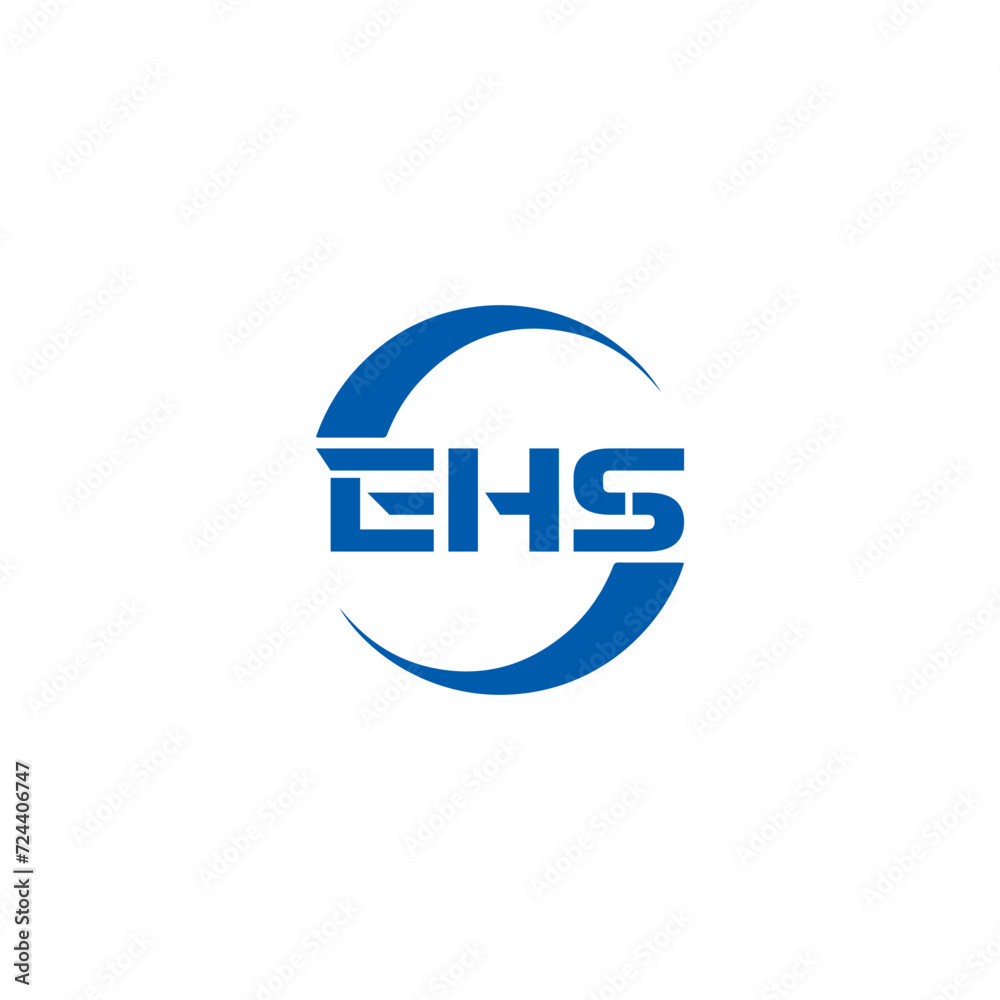 EHS logo. E H S design. WhitE H SHS letter. EHS, E H S letter logo SET design. Initial letter EHS linked circle uppercase monogram logo. E H S letter logo SET vector design. EHS letter logo design	
