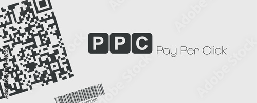 pay per click sign on white background