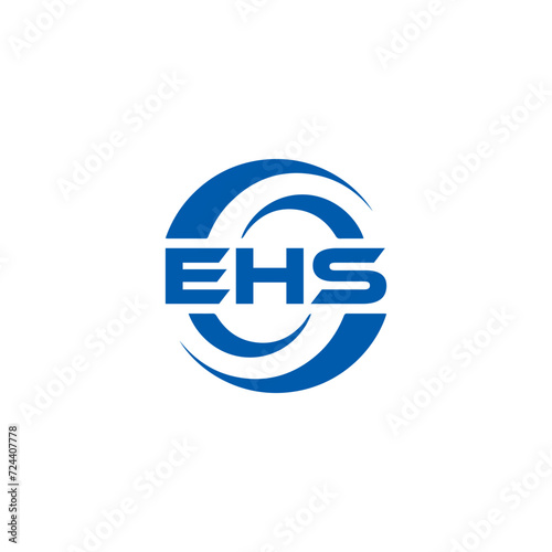 EHS logo. E H S design. WhitE H SHS letter. EHS, E H S letter logo SET design. Initial letter EHS linked circle uppercase monogram logo. E H S letter logo SET vector design. EHS letter logo design	
