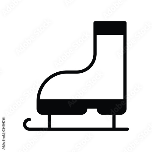 roller skates icon with white background vector stock illustration