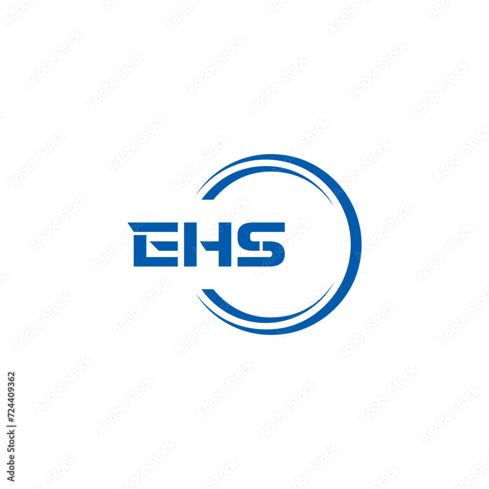 EHS logo. E H S design. WhitE H SHS letter. EHS, E H S letter logo SET design. Initial letter EHS linked circle uppercase monogram logo. E H S letter logo SET vector design. EHS letter logo design	
