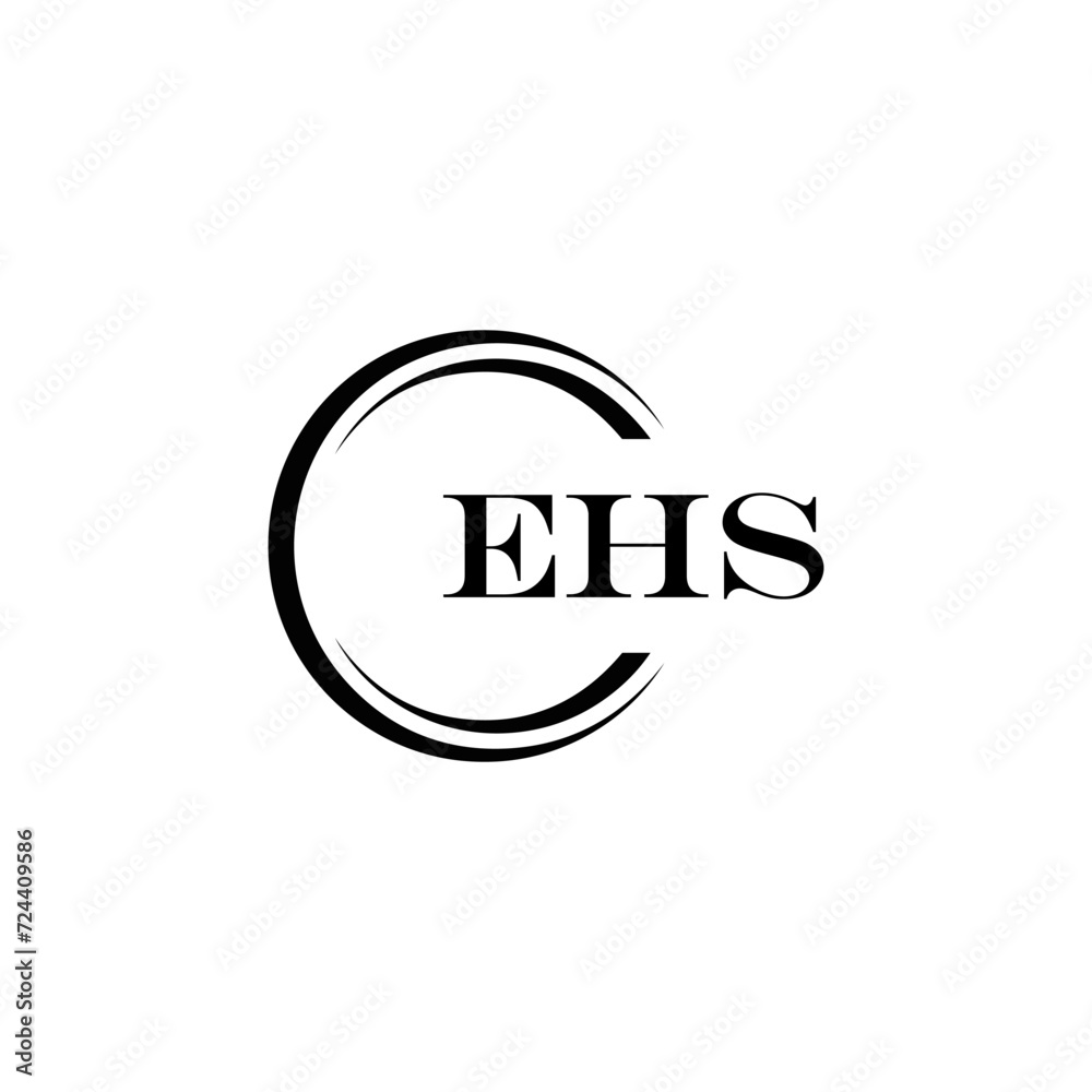 EHS logo. E H S design. WhitE H SHS letter. EHS, E H S letter logo SET design. Initial letter EHS linked circle uppercase monogram logo. E H S letter logo SET vector design. EHS letter logo design	
