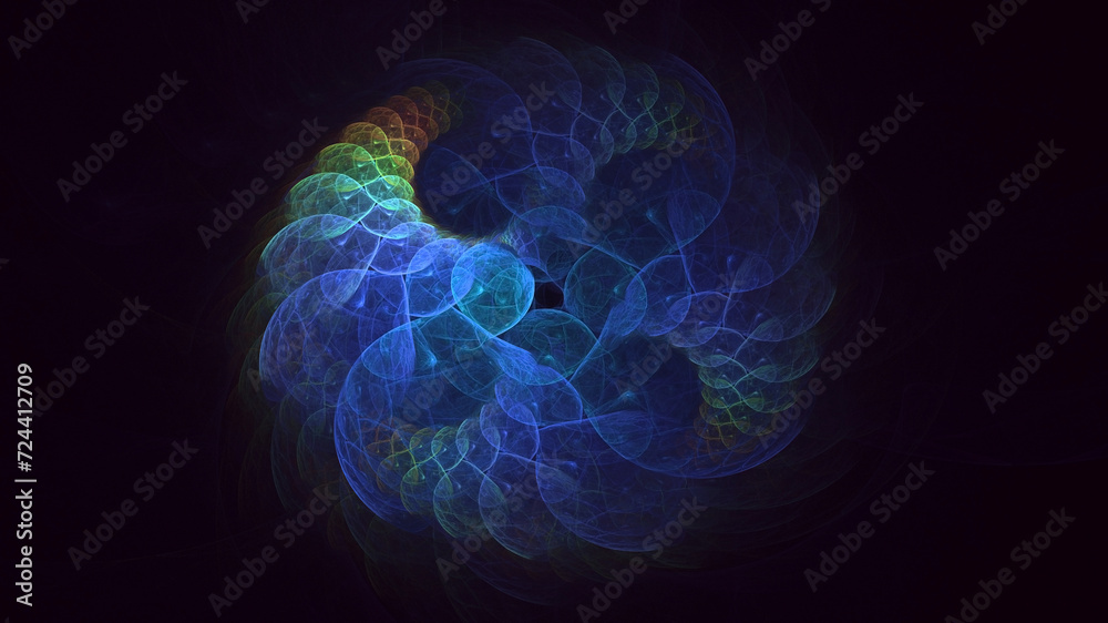 3D manual rendering abstract fractal light background 3D manual rendering abstract fractal light background