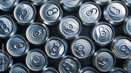 background aluminum cans of soda