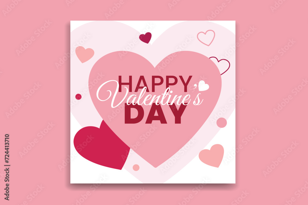 Happy Valentines Day Social media post ,banner design